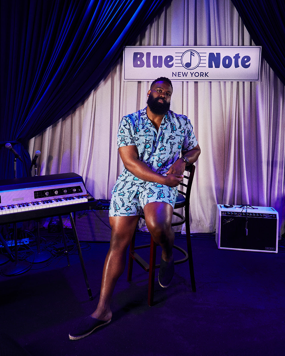 Vilebrequin x Blue Note Printed Linen Charli Shirt