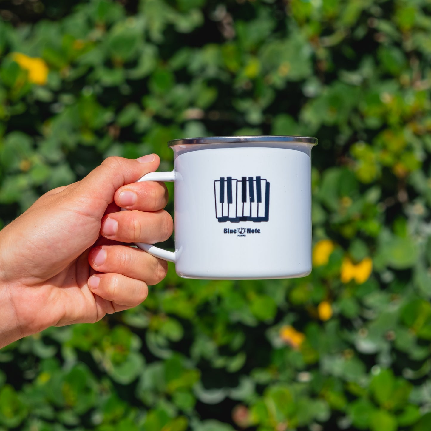 Blue Note Piano Keys Enamel Mug