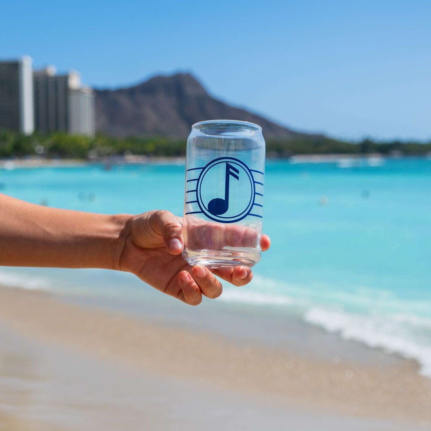 Blue Note Can-Shaped Glass