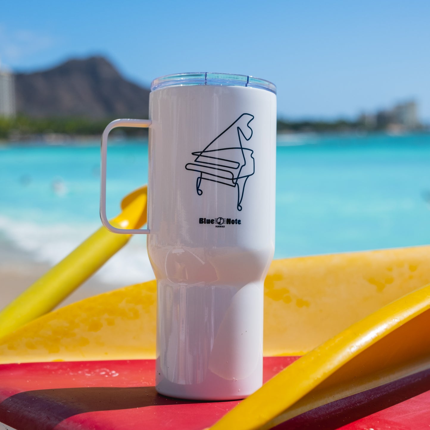 Blue Note Piano Sketch Travel Mug