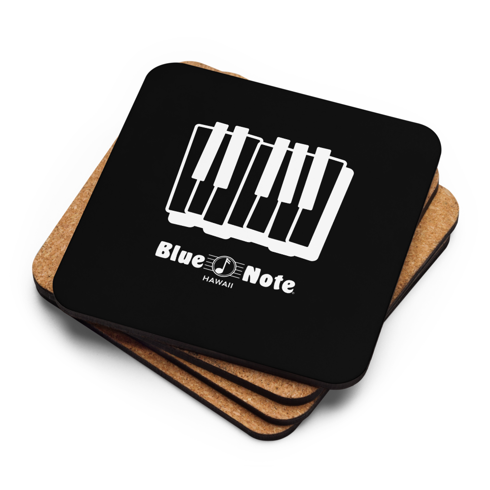 Blue Note Piano Keys Cork-Back Coaster