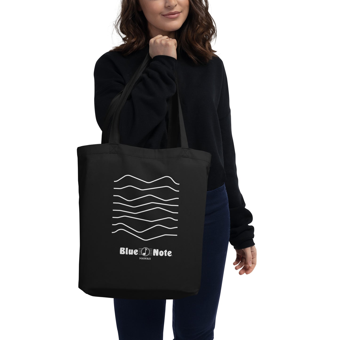 Blue Note Organic Cotton Tote - Abstract Sound Waves