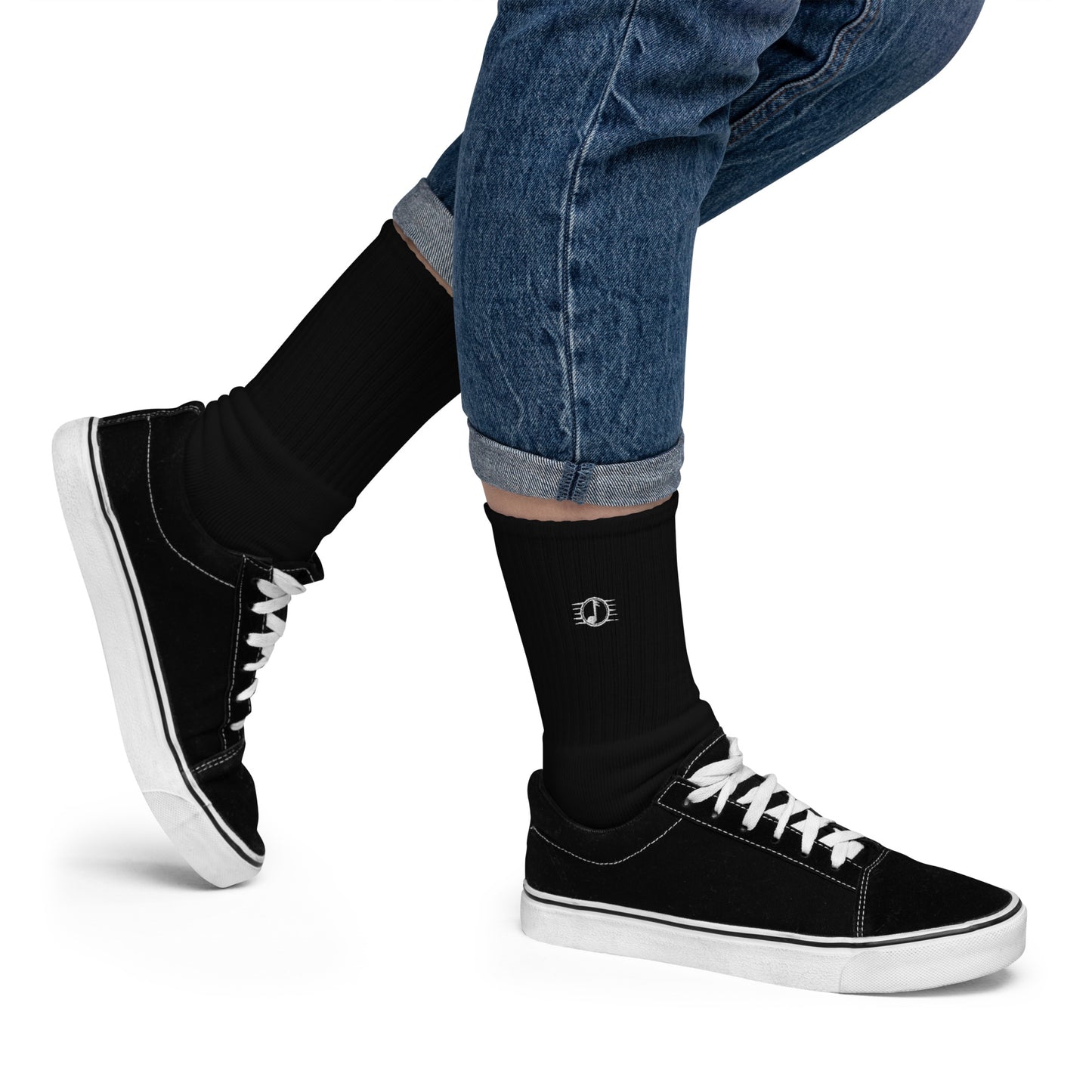 Blue Note Embroidered Socks - Socco