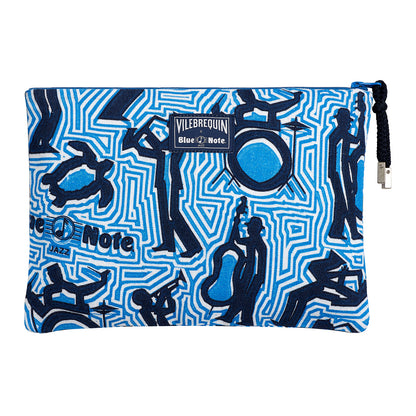 Vilebrequin x Blue Note Printed Linen Packmax Pouch