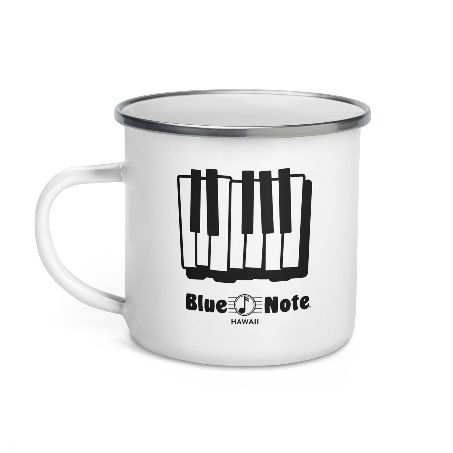 Blue Note Piano Keys Enamel Mug