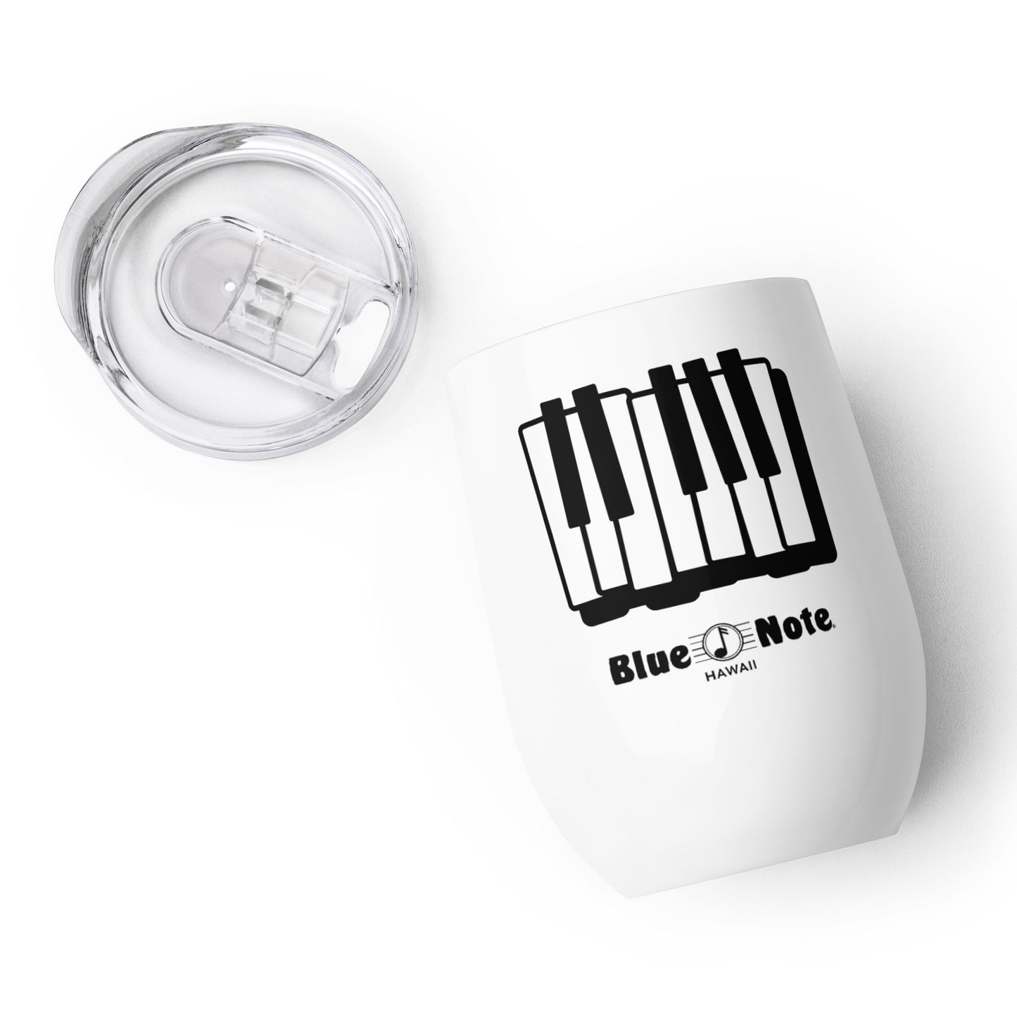 Blue Note Piano Keys Wine Tumbler